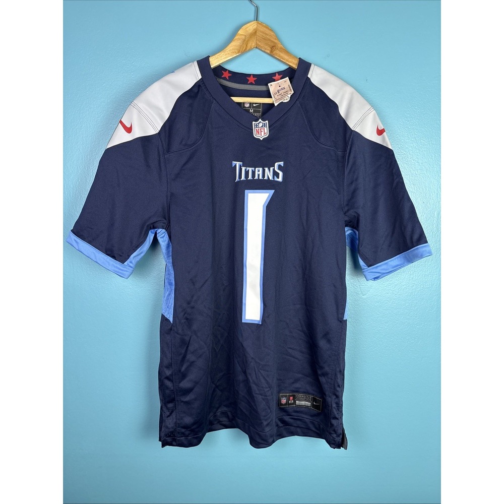 Nike Cam Ward #1 Tennessee Titans Men's Medium Jersey Size M Blue New $130